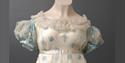 Period dress displayed at The Bowes Museum