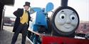 Actors with thomas at east lancs railway