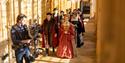 A clip of filming from WOLF HALL at FORDE ABBEY