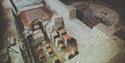 Famous Warm Room Mosaic and hypocaust at Chedworth Roman Villa