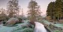 frosty view of river lark