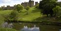 View of Alnwick Castle from the lake