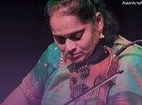 Indian woman playing a violin