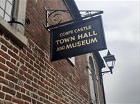 Corfe Castle museum sign