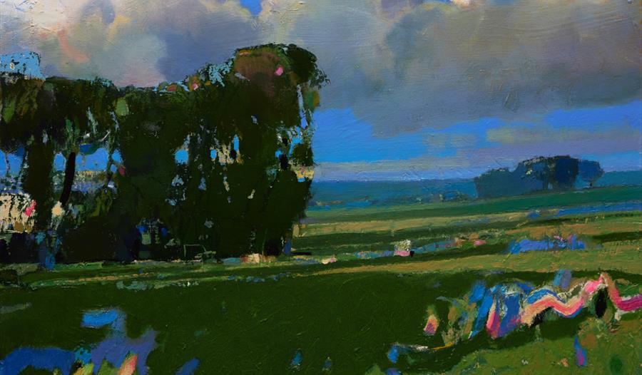Dr Mark Yeats, Ansty Wiltshire, Oil on panel, 58.4 x 86.4 cm (23 x 34 in)