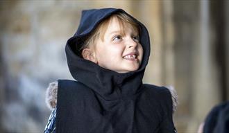 A child dressed as a monk. Image copyright Gavin Selby.