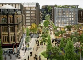 Mock up of broad marsh development in Nottingham