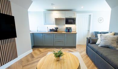 Living Area and Kitchen