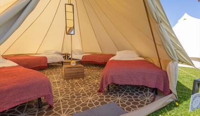 Spacious 4 bed bell tent for TT Races accommodation
