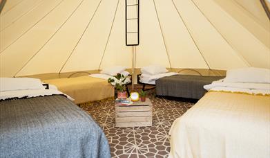 Spacious 4 bed bell tent for TT Races accommodation