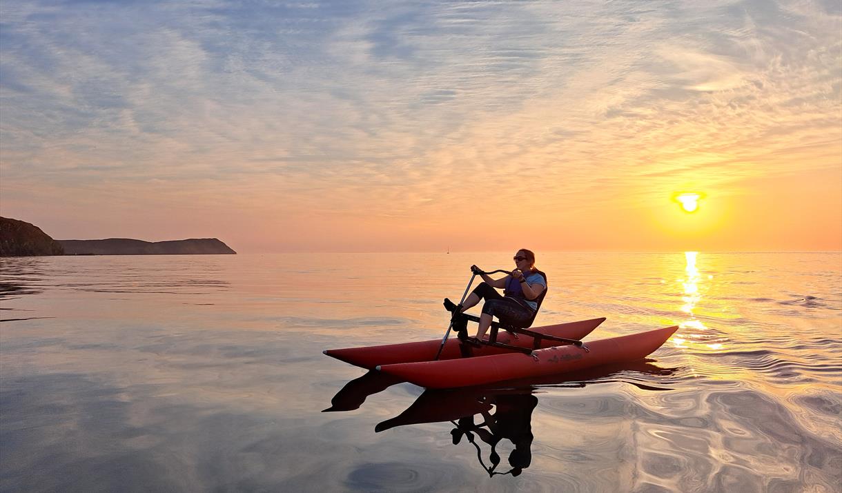 Aquabike Isle of Man sunset