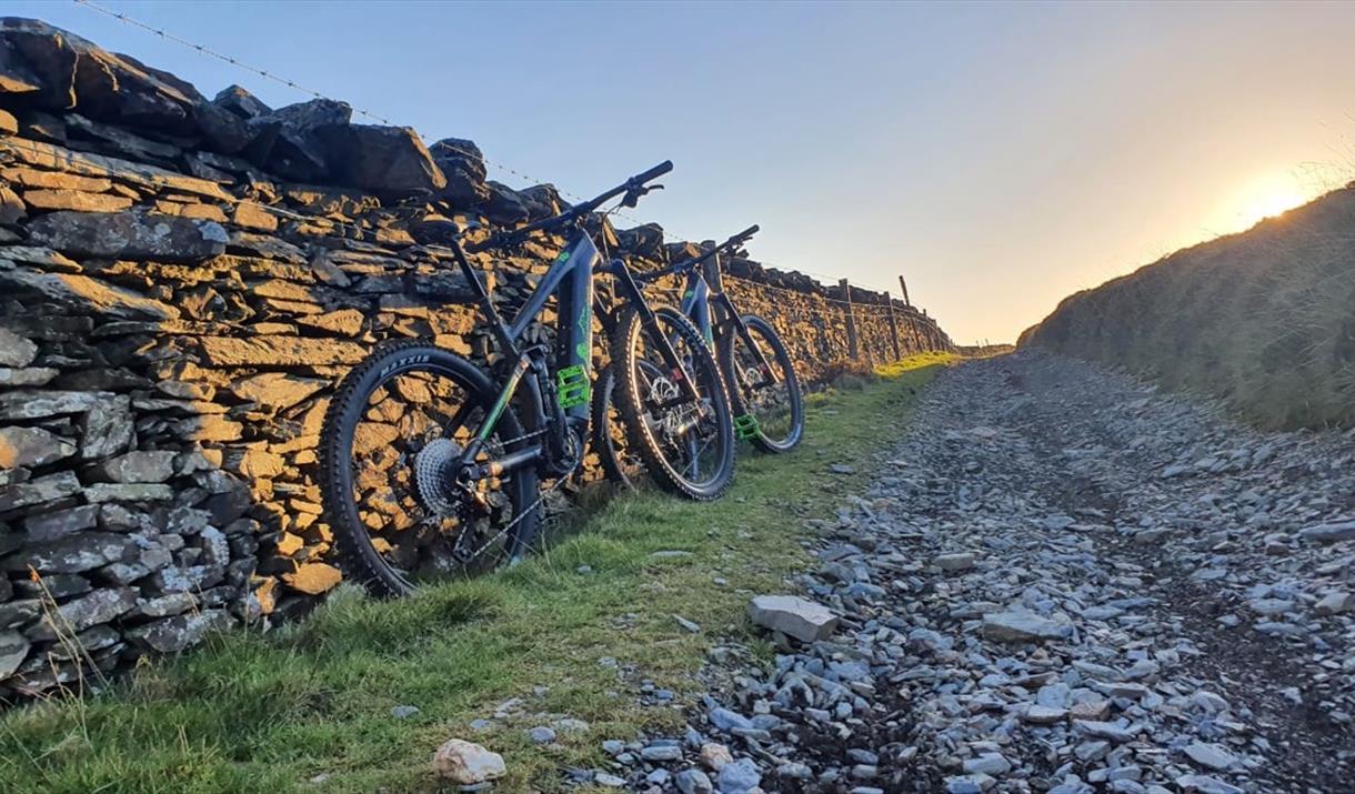 E-bike at sun set