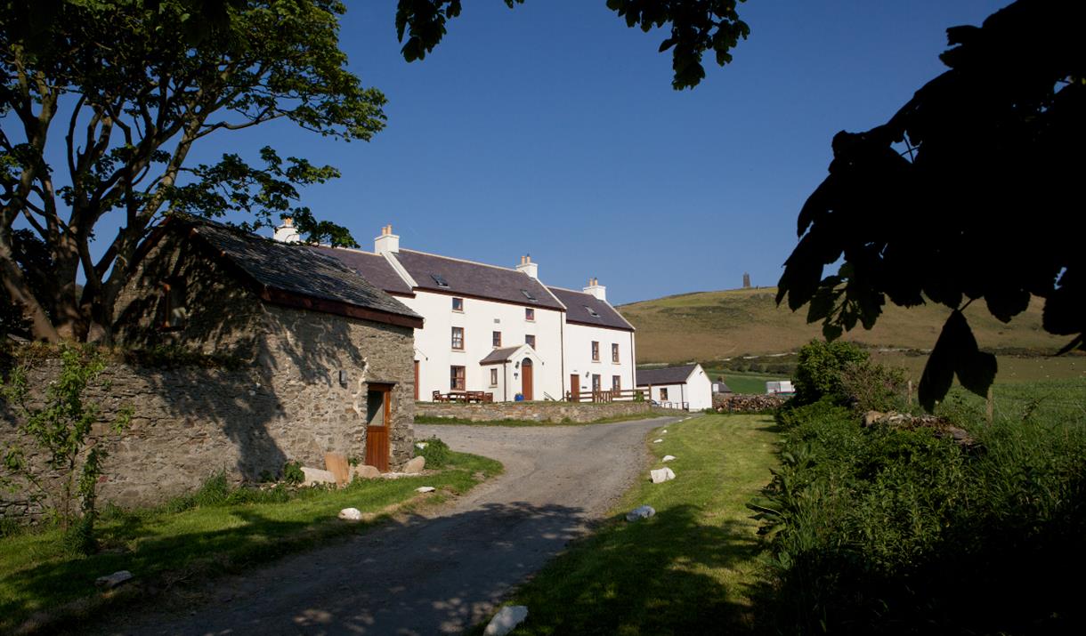 Approaching Knockaloe Beg Farmhouse up our private driveway on the west coast of the Isle of Man