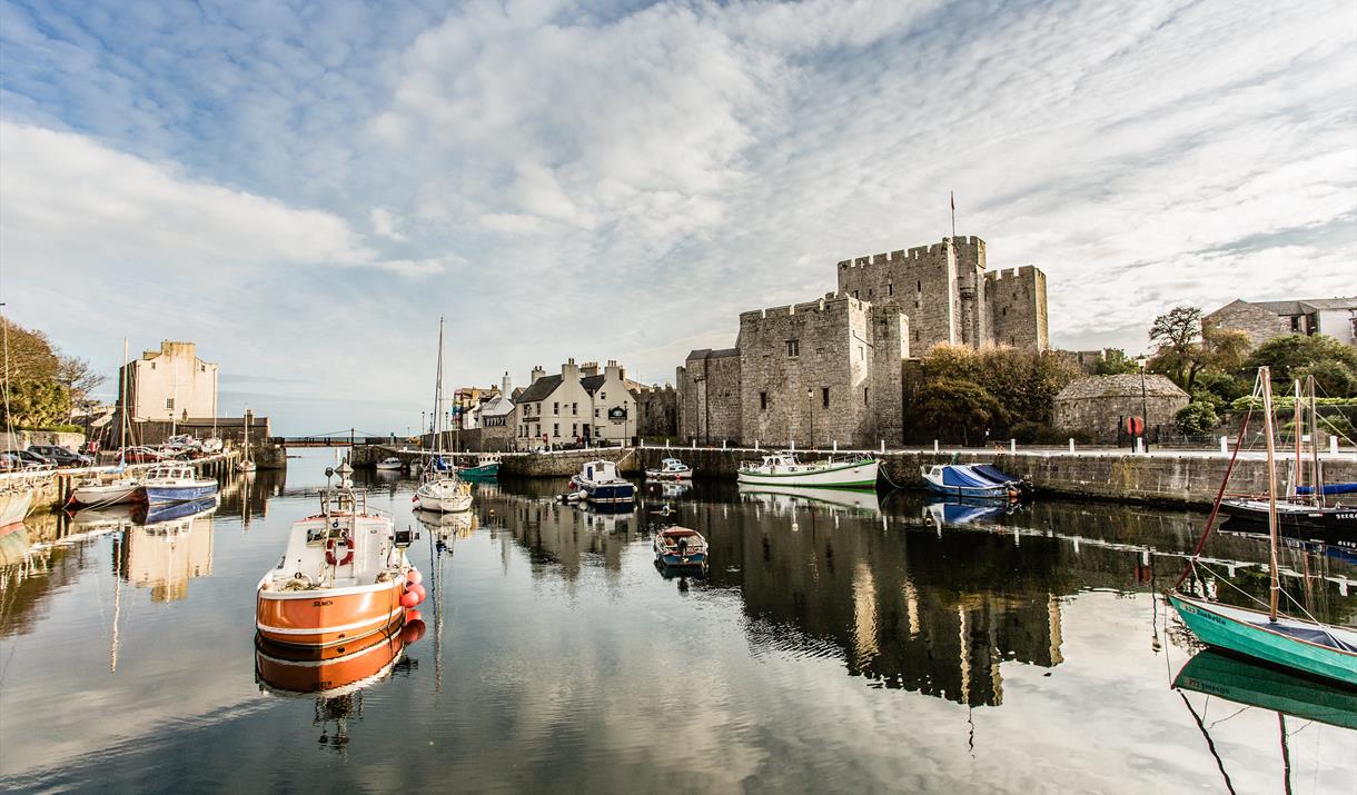 Castle Rushen across the Harbour