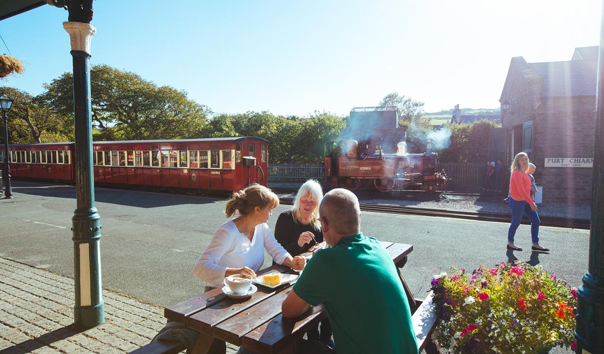 Visitors at Port Erin Station