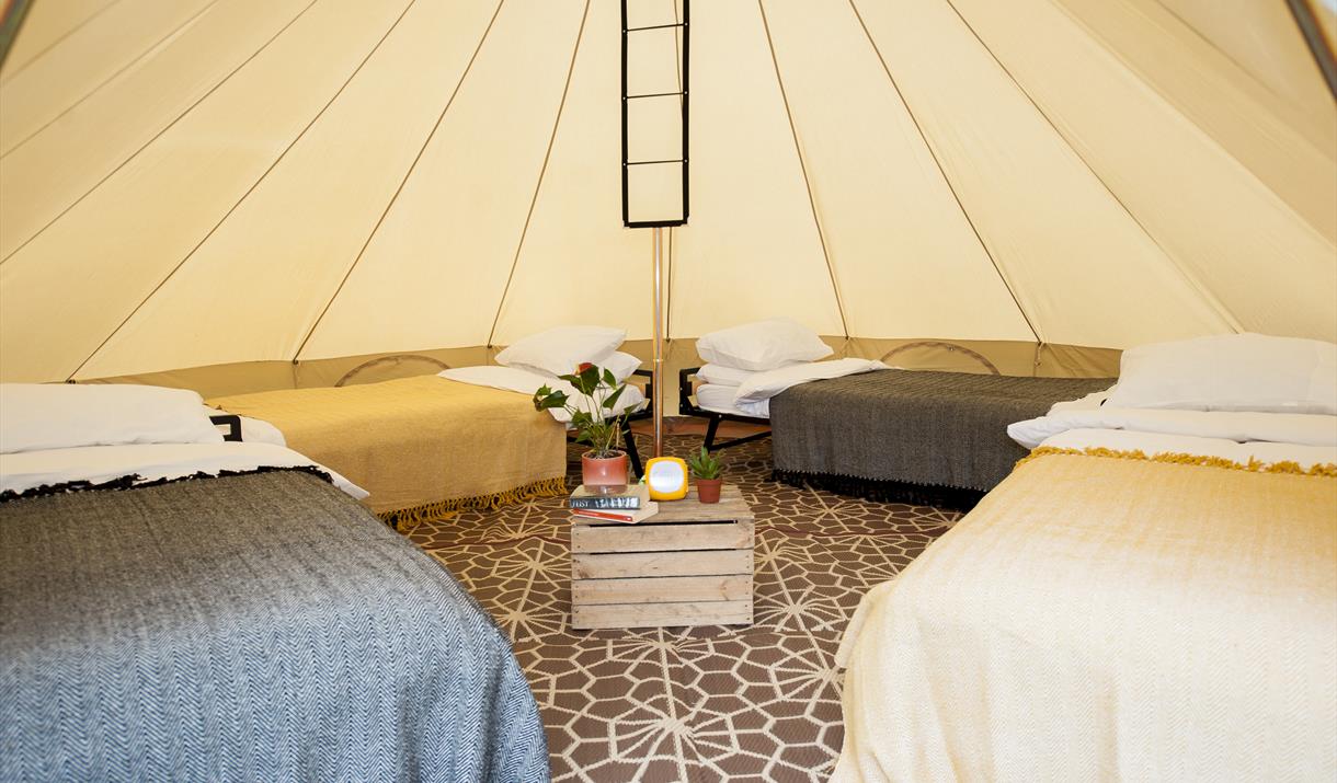 Spacious 4 bed bell tent for TT Races accommodation