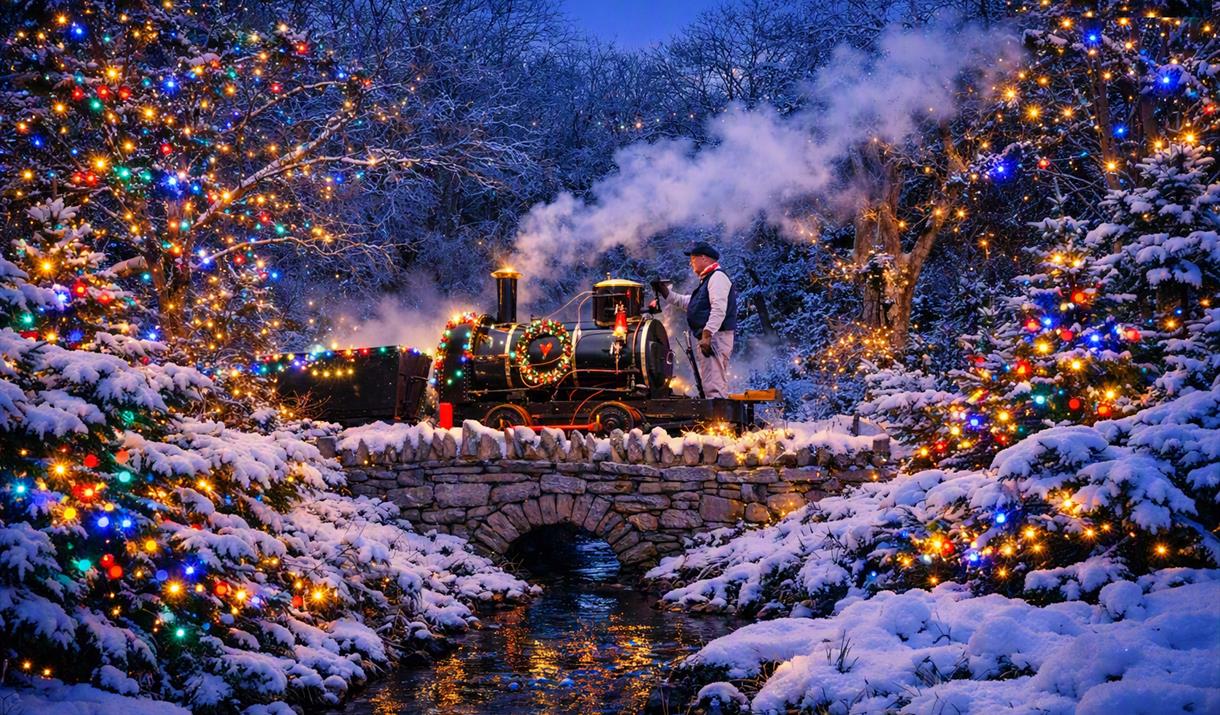 The Great Laxey Mine Railway - Light Up Laxey Christmas Trains