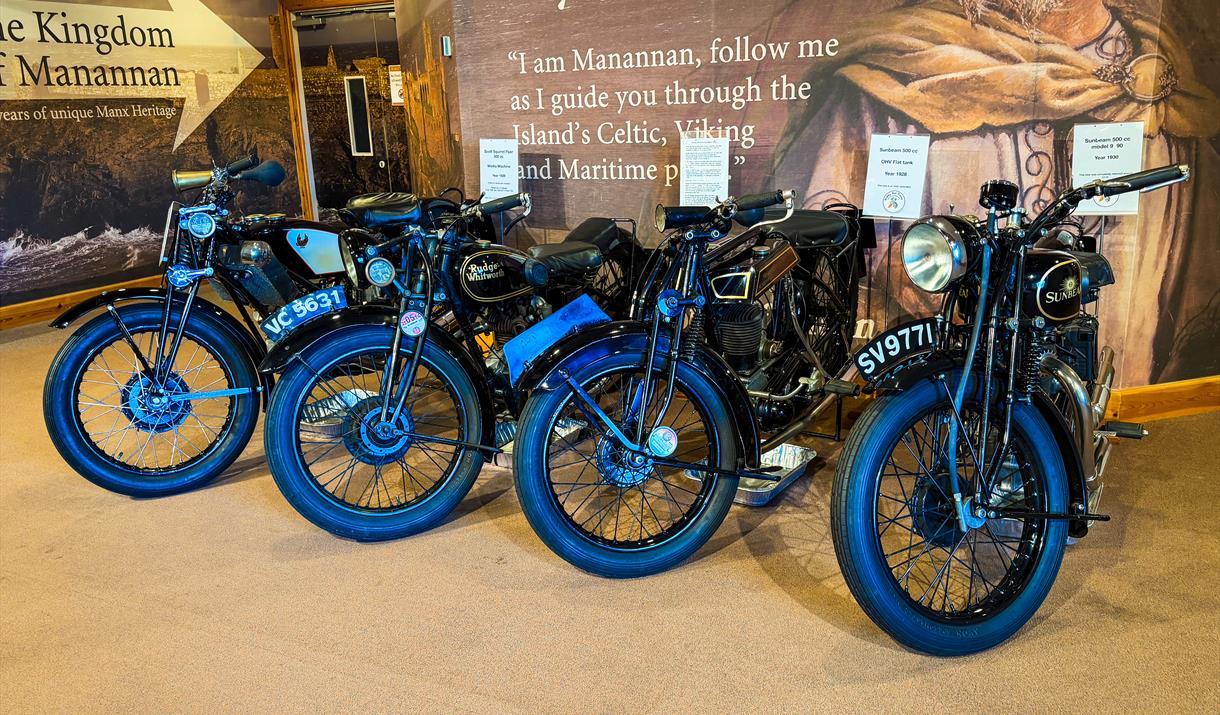 Vintage Motorcycles on Display