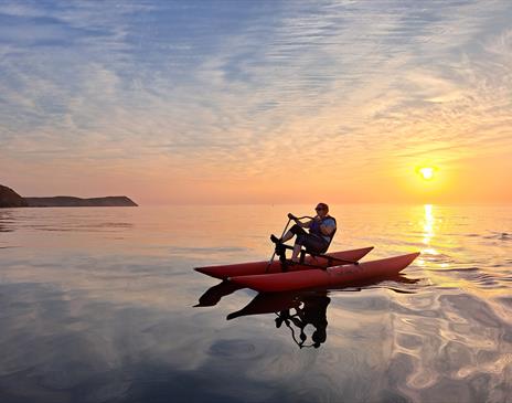 Aquabike Isle of Man sunset