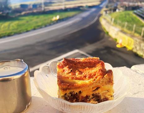 Fynoderee Spiced Rum Bread & Butter Pudding - Manx Menu 2024