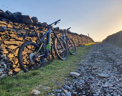 E-bike at sun set