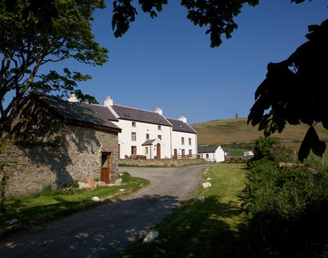 Approaching Knockaloe Beg Farmhouse up our private driveway on the west coast of the Isle of Man