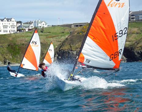 Manx Youth Sailing Squad training at 7th Wave in preparation for RS Tera National and World Championships