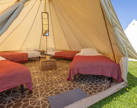Spacious 4 bed bell tent for TT Races accommodation