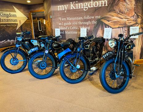 Vintage Motorcycles On Display