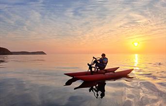 Aquabike Isle of Man sunset