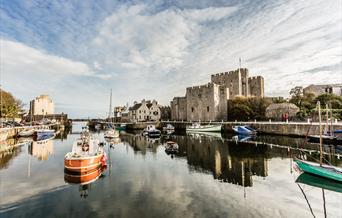 Castle Rushen across the Harbour