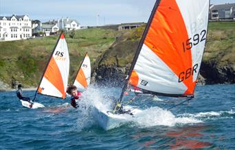 Manx Youth Sailing Squad training at 7th Wave in preparation for RS Tera National and World Championships