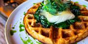 Paddy's Poached Haddock Waffles