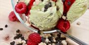 Apple and raspberry crumble