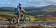 Biker admiring the breathtaking scenery