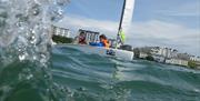 Youth Sailing Week action on a fine day in Port Erin