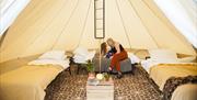 Spacious 3 bed bell tent for TT Races accommodation