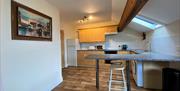 The kitchenette on the top floor is actually a fully equipped kitchen with plenty of space for 2 adults