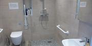 Downstairs bathroom with aids for those using wheelchairs