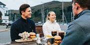 Outdoor dining in front of pub