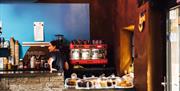 Bar area inside The Coffee Cottage