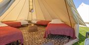 Spacious 4 bed bell tent for TT Races accommodation
