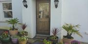 Front of cottage but access to cottage for wheelchair users is to the side