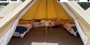 2-4 Person Premium Glamping Tent with real beds and power