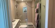 spacious shower facility