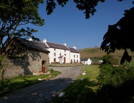 Approaching Knockaloe Beg Farmhouse up our private driveway on the west coast of the Isle of Man