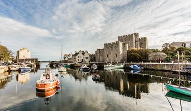 Castle Rushen across the Harbour