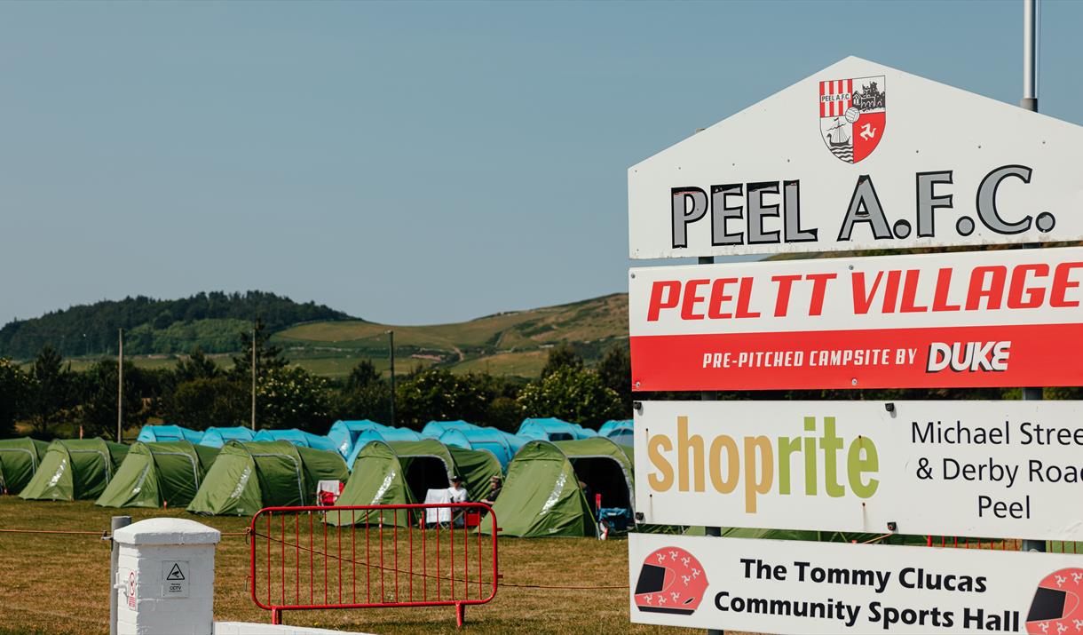 Peel TT Village Camping entrance