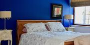 Blue room king sized double bed