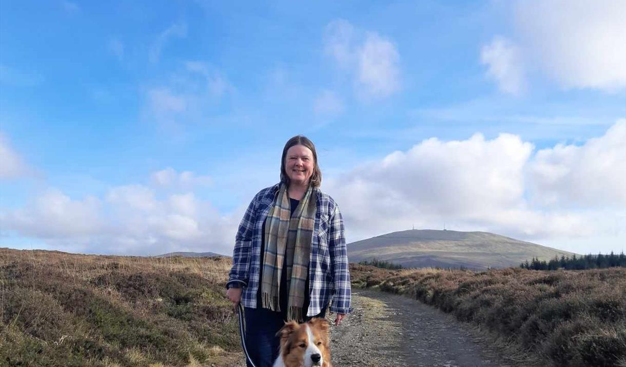 Louise your Tour Guide with her Border Collie Max